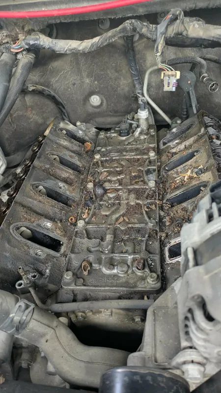 Engine top end opened up for repair